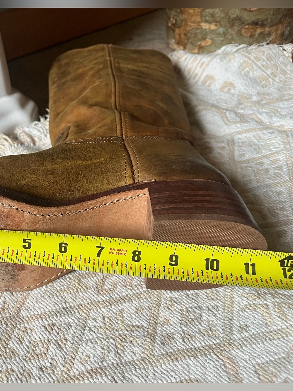 Frye Campus boots - Distressed Brown Leather sz 10 - 14l - stacked heel - Picture 12 of 12